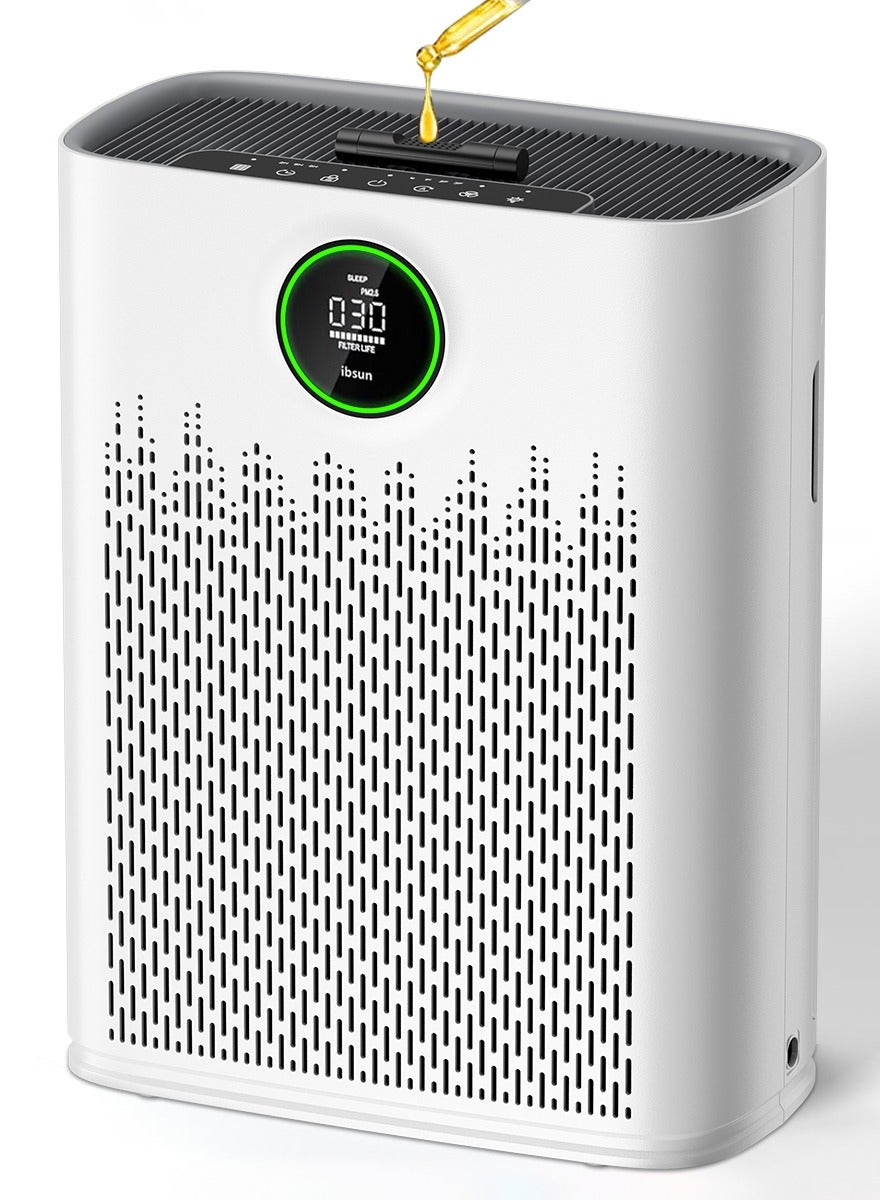 Air Purifiers for 60㎡ Large Room, with PM2.5 Air Quality Display, 22dB Sleep Mode, Aromatherapy,ZY3866 HEPA Filter